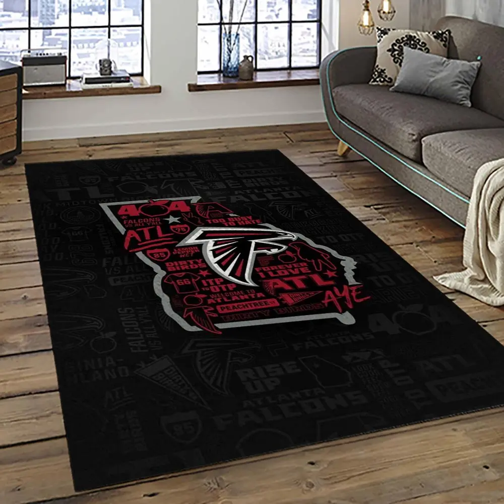 NFL Atlanta Falcons Football Team Logo Sport Carpet Area Rug Home Decor Best Gift For Friends ATFL5