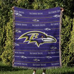 NFL Baltimore Ravens Football Team Woven Tapestry Blanket Amazing Gift For Fans And Friends Home Decor BRW13
