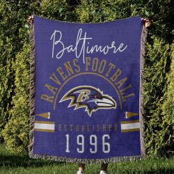 NFL Baltimore Ravens Football Team Woven Tapestry Blanket Amazing Gift For Fans And Friends Home Decor BRW19