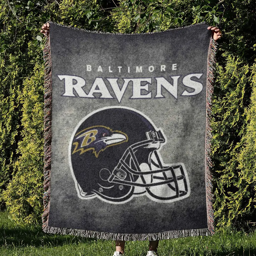 NFL Baltimore Ravens Football Team Woven Tapestry Blanket Amazing Gift For Fans And Friends Home Decor BRW2