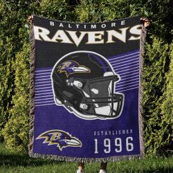 NFL Baltimore Ravens Football Team Woven Tapestry Blanket Amazing Gift For Fans And Friends Home Decor BRW22
