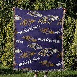 NFL Baltimore Ravens Football Team Woven Tapestry Blanket Amazing Gift For Fans And Friends Home Decor BRW26