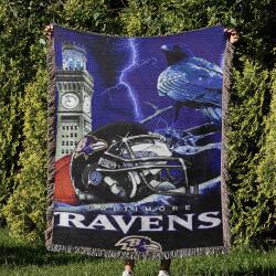 NFL Baltimore Ravens Football Team Woven Tapestry Blanket Amazing Gift For Fans And Friends Home Decor BRW32