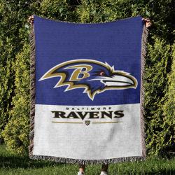 NFL Baltimore Ravens Football Team Woven Tapestry Blanket Amazing Gift For Fans And Friends Home Decor BRW4