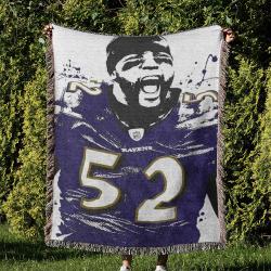 NFL Baltimore Ravens Football Team Woven Tapestry Blanket Amazing Gift For Fans And Friends Home Decor BRW5