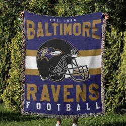 NFL Baltimore Ravens Football Team Woven Tapestry Blanket Amazing Gift For Fans And Friends Home Decor BRW9