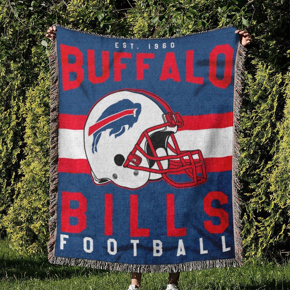 NFL Buffalo Bills Football Team Woven Tapestry Blanket Amazing Gift For Fans And Friends Home Decor BBW14