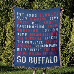 NFL Buffalo Bills Football Team Woven Tapestry Blanket Amazing Gift For Fans And Friends Home Decor BBW30