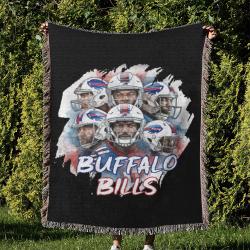 NFL Buffalo Bills Football Team Woven Tapestry Blanket Amazing Gift For Fans And Friends Home Decor BBW35