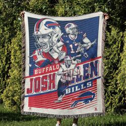 NFL Buffalo Bills Football Team Woven Tapestry Blanket Amazing Gift For Fans And Friends Home Decor BBW4