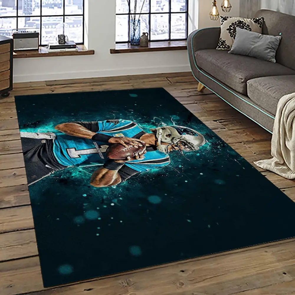 NFL Carolina Panthers Football Team Logo Sport Carpet Area Rug Gift For Friends CNPS18