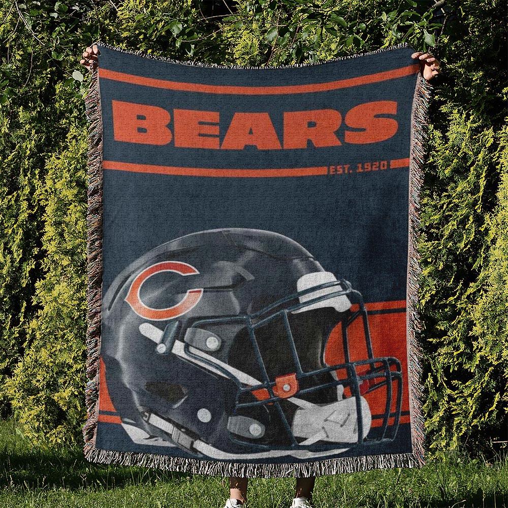 NFL Chicago Bears Football Team Woven Tapestry Blanket Amazing Gift For Fans And Friends Home Decor CBW28