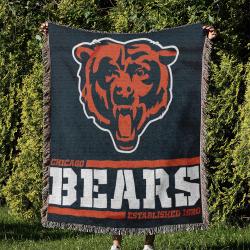 NFL Chicago Bears Football Team Woven Tapestry Blanket Amazing Gift For Fans And Friends Home Decor CBW30
