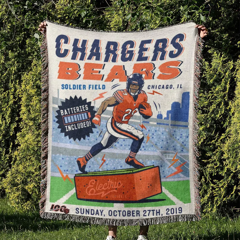 NFL Chicago Bears Football Team Woven Tapestry Blanket Amazing Gift For Fans And Friends Home Decor CBW33