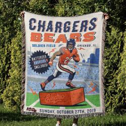 NFL Chicago Bears Football Team Woven Tapestry Blanket Amazing Gift For Fans And Friends Home Decor CBW33