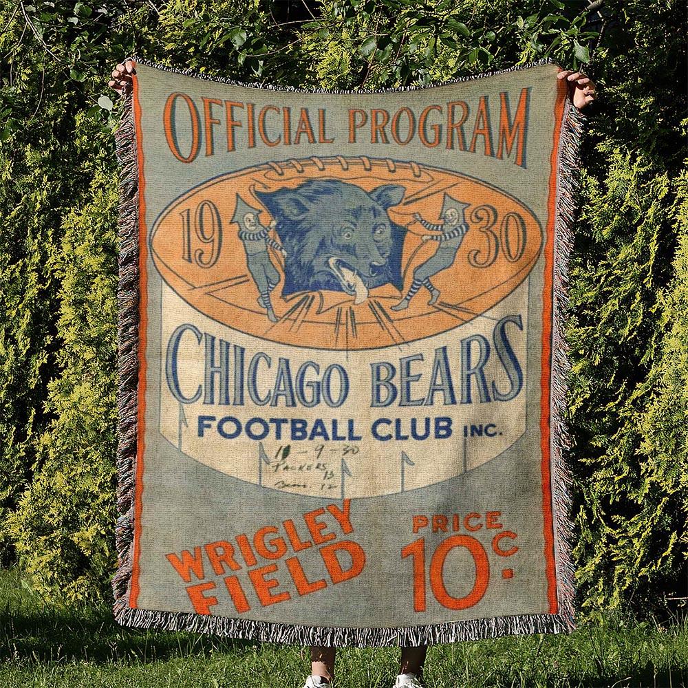 NFL Chicago Bears Football Team Woven Tapestry Blanket Amazing Gift For Fans And Friends Home Decor CBW37