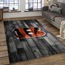 NFL Cincinnati Bengals Football Team Logo Sport Carpet Area Rug Who Dey Nation Gift For Friends CNNS10
