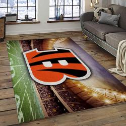 NFL Cincinnati Bengals Football Team Logo Sport Carpet Area Rug Who Dey Nation Gift For Friends CNNS17