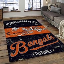 NFL Cincinnati Bengals Football Team Logo Sport Carpet Area Rug Who Dey Nation Gift For Friends CNNS28