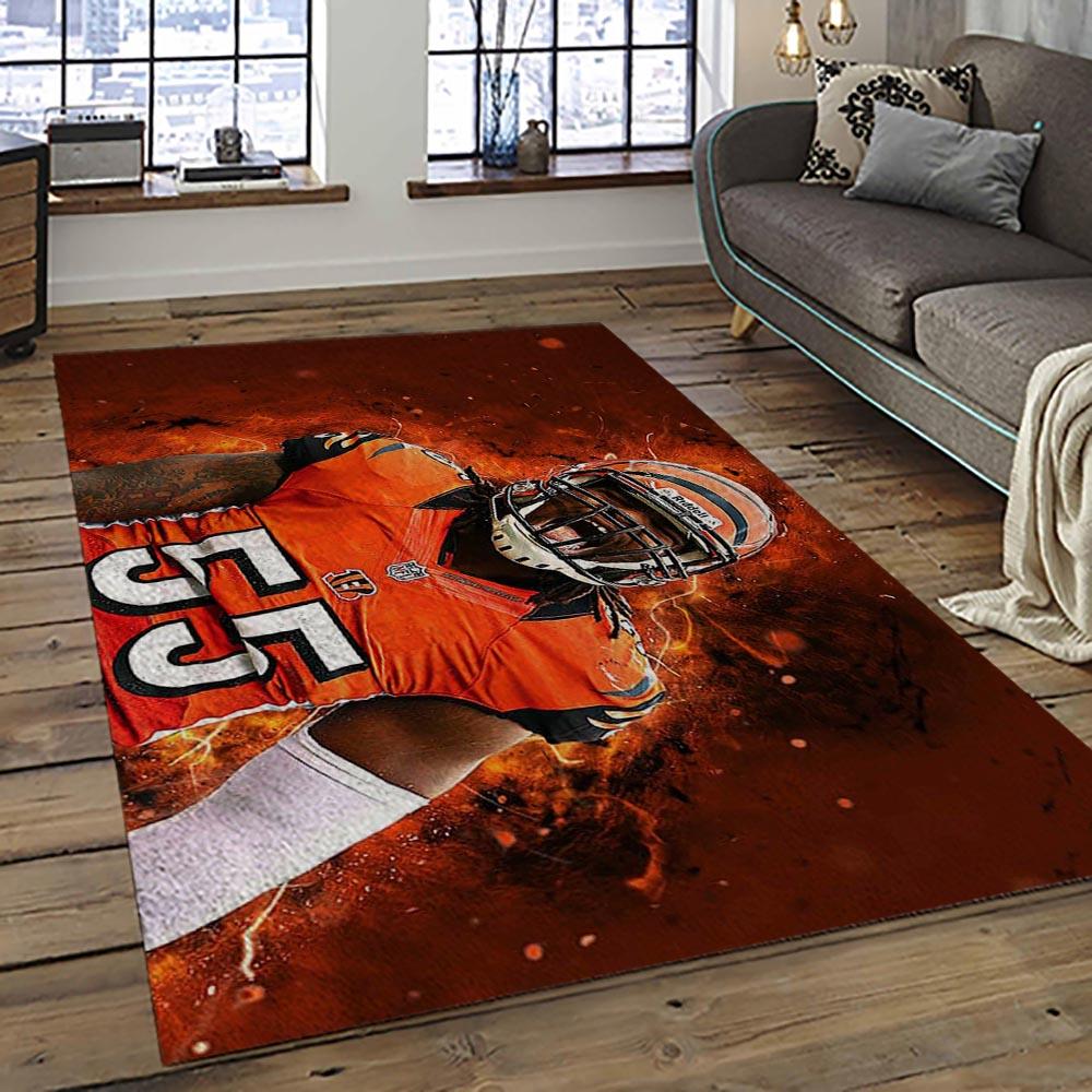 NFL Cincinnati Bengals Football Team Logo Sport Carpet Area Rug Who Dey Nation Gift For Friends CNNS42