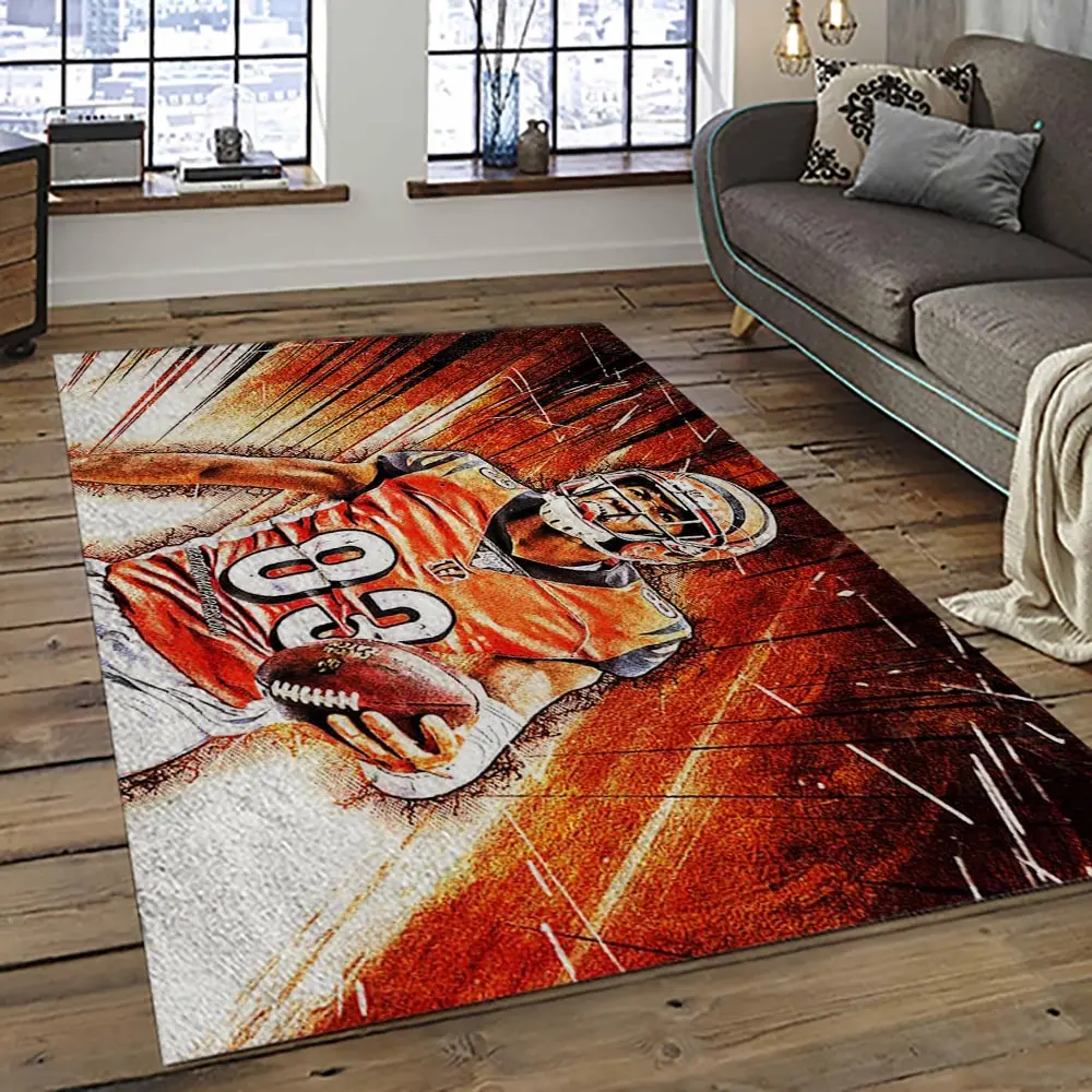 NFL Cincinnati Bengals Football Team Logo Sport Carpet Area Rug Who Dey Nation Gift For Friends CNNS44