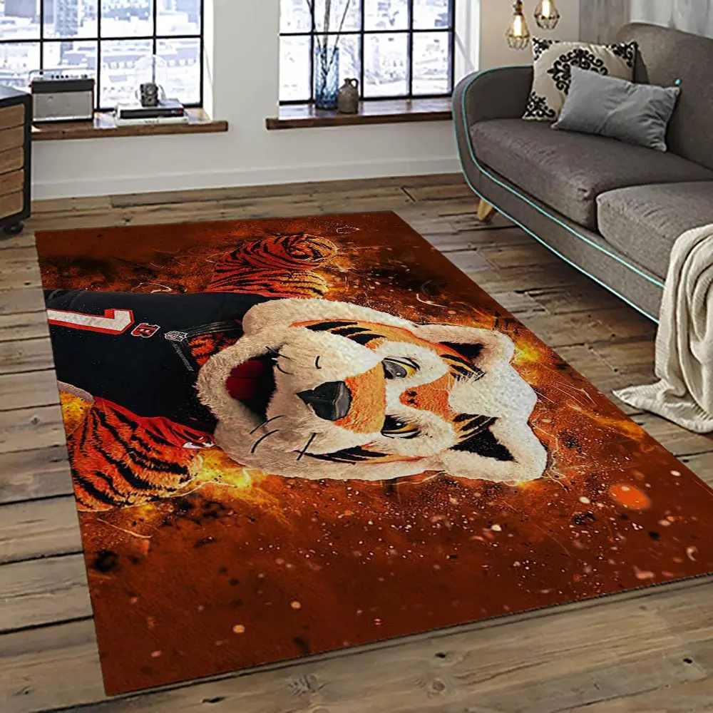 NFL Cincinnati Bengals Football Team Logo Sport Carpet Area Rug Who Dey Nation Gift For Friends CNNS45