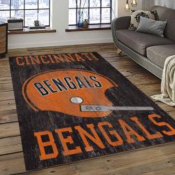 NFL Cincinnati Bengals Football Team Logo Sport Carpet Area Rug Who Dey Nation Gift For Friends CNNS51