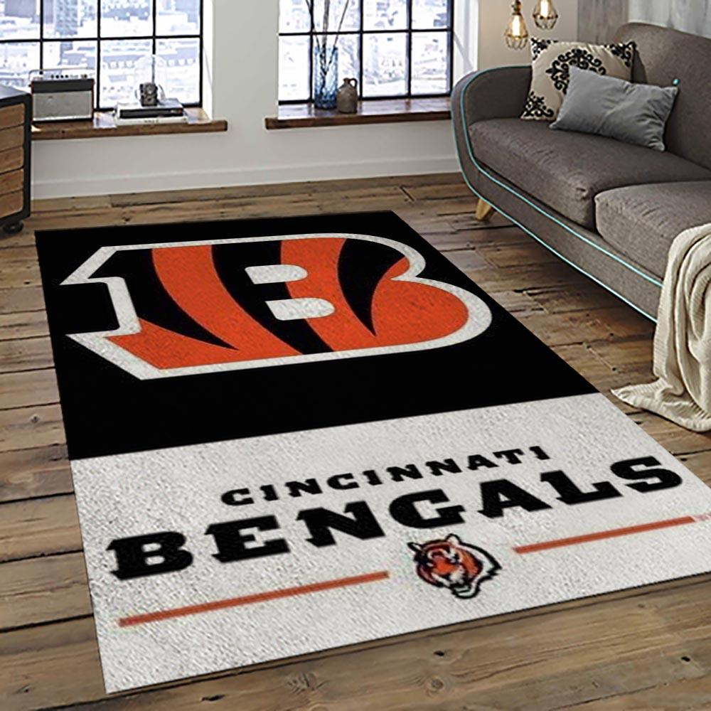 NFL Cincinnati Bengals Football Team Logo Sport Carpet Area Rug Who Dey Nation Gift For Friends CNNS54