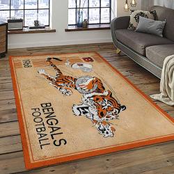 NFL Cincinnati Bengals Football Team Logo Sport Carpet Area Rug Who Dey Nation Gift For Friends CNNS62