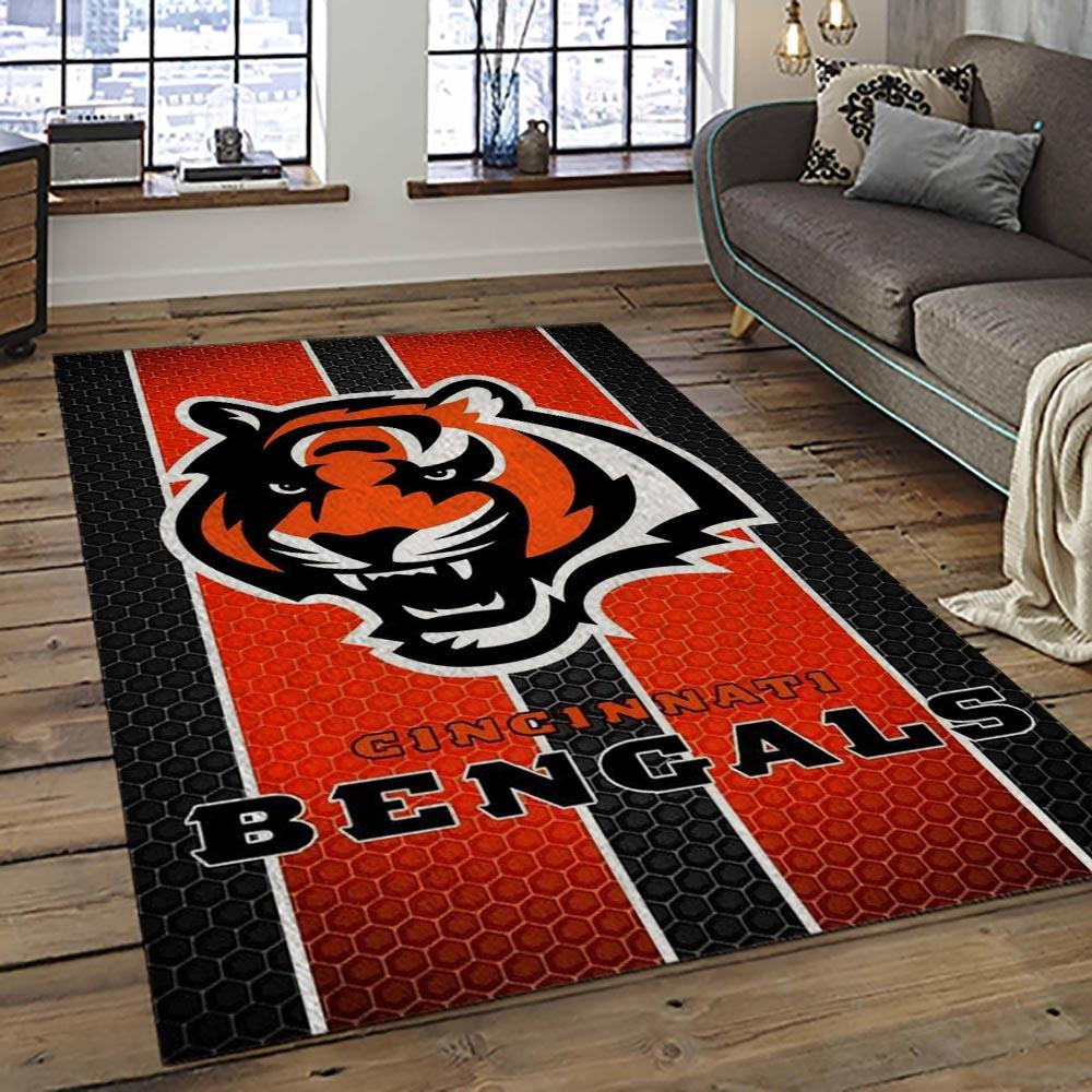 NFL Cincinnati Bengals Football Team Logo Sport Carpet Area Rug Who Dey Nation Gift For Friends CNNS71