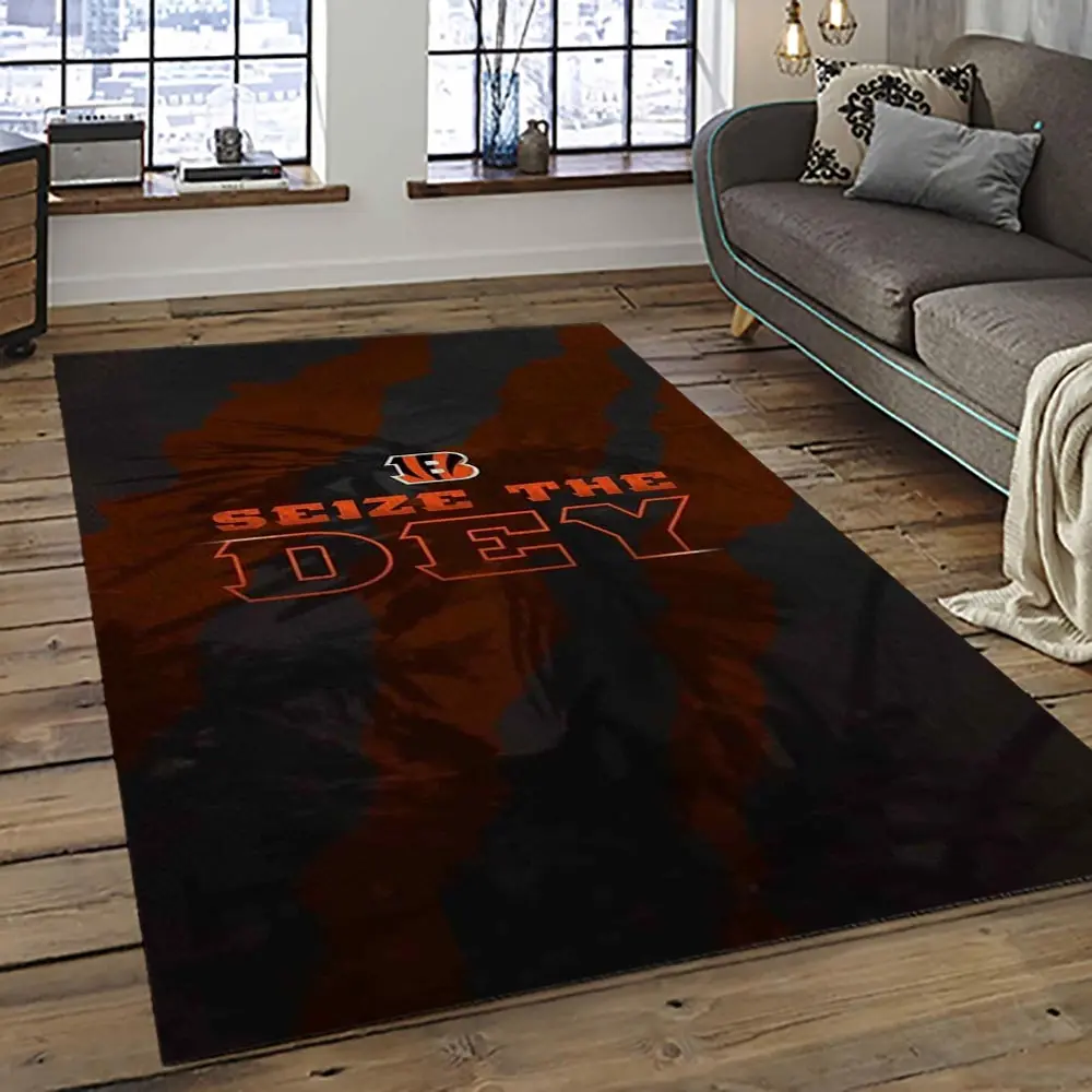 NFL Cincinnati Bengals Football Team Logo Sport Carpet Area Rug Who Dey Nation Gift For Friends CNNS74