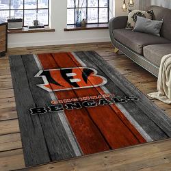 NFL Cincinnati Bengals Football Team Logo Sport Carpet Area Rug Who Dey Nation Gift For Friends CNNS9