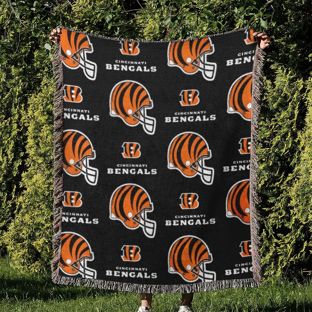 NFL Cincinnati Bengals Football Team Woven Tapestry Blanket Amazing Gift For Fans And Friends Home Decor CBW10