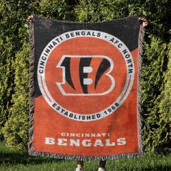 NFL Cincinnati Bengals Football Team Woven Tapestry Blanket Amazing Gift For Fans And Friends Home Decor CBW17