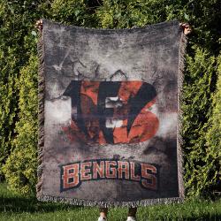 NFL Cincinnati Bengals Football Team Woven Tapestry Blanket Amazing Gift For Fans And Friends Home Decor CBW2