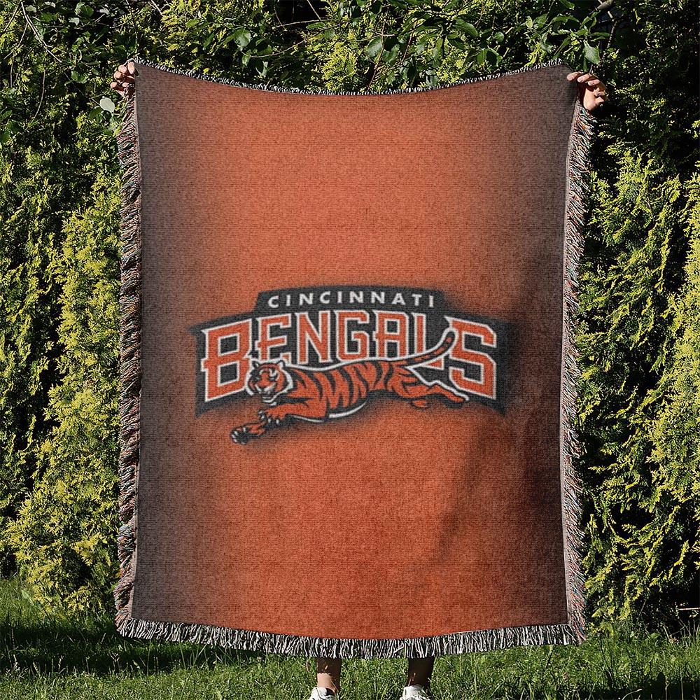 NFL Cincinnati Bengals Football Team Woven Tapestry Blanket Amazing Gift For Fans And Friends Home Decor CBW22