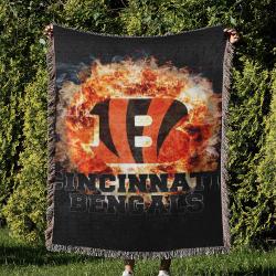 NFL Cincinnati Bengals Football Team Woven Tapestry Blanket Amazing Gift For Fans And Friends Home Decor CBW3
