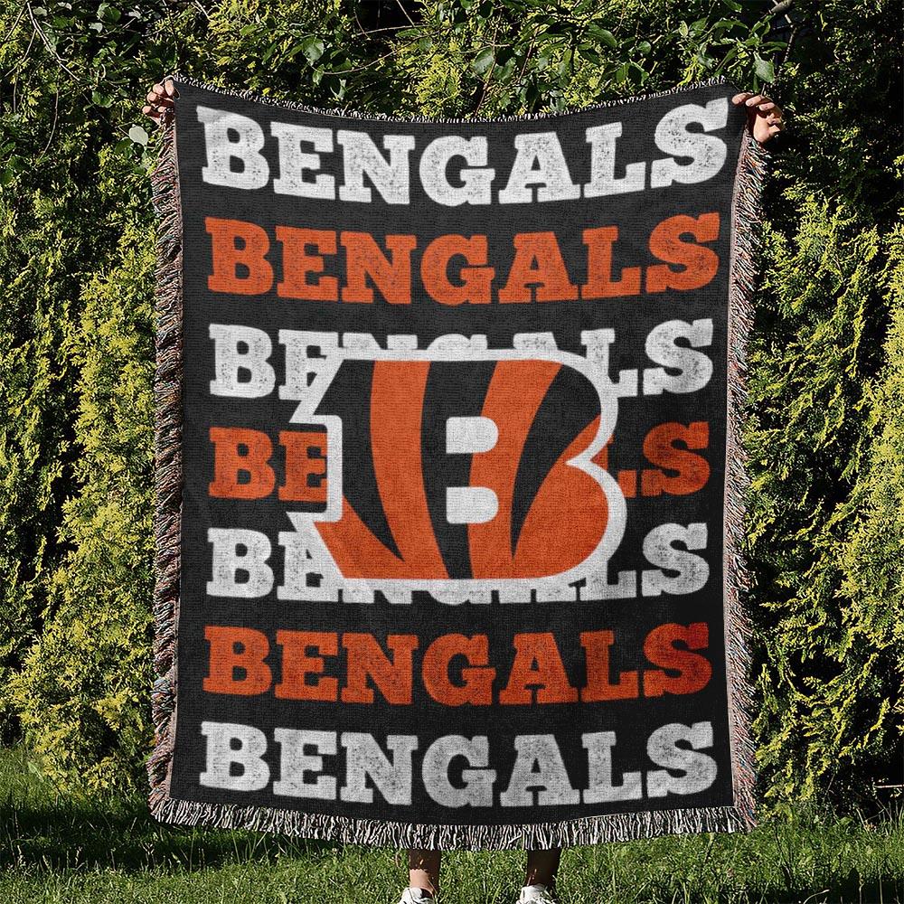 NFL Cincinnati Bengals Football Team Woven Tapestry Blanket Amazing Gift For Fans And Friends Home Decor CBW42