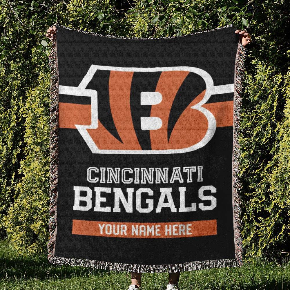 NFL Cincinnati Bengals Football Team Woven Tapestry Blanket Amazing Gift For Fans And Friends Home Decor CBW45