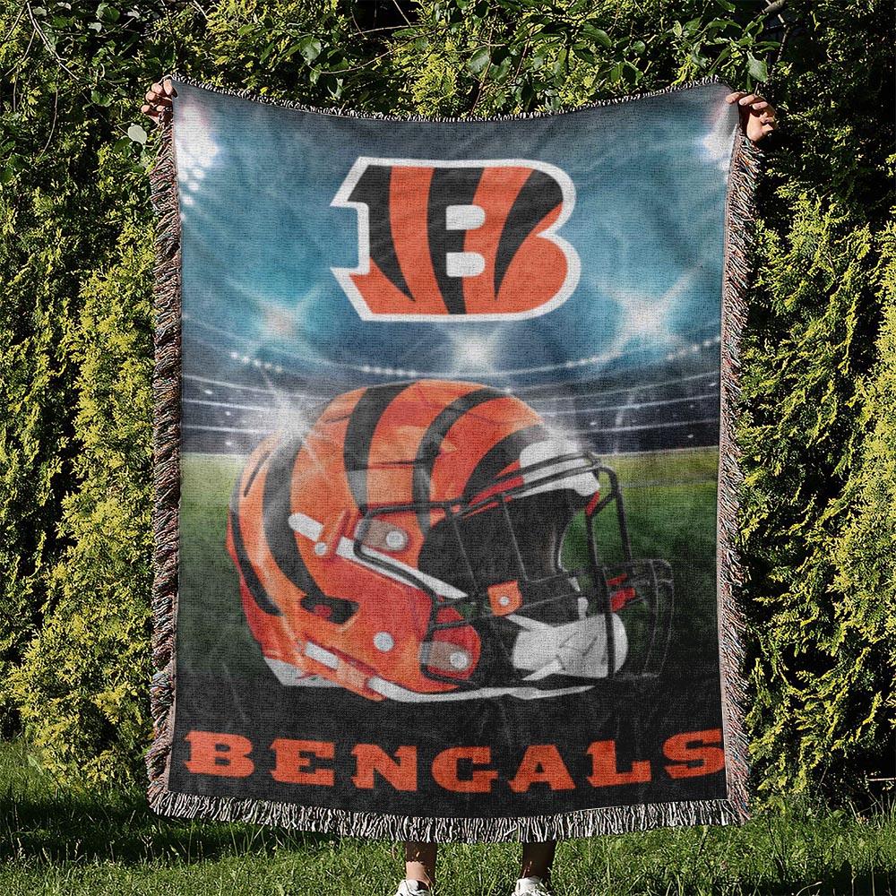 NFL Cincinnati Bengals Football Team Woven Tapestry Blanket Amazing Gift For Fans And Friends Home Decor CBW48