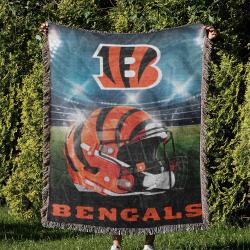NFL Cincinnati Bengals Football Team Woven Tapestry Blanket Amazing Gift For Fans And Friends Home Decor CBW48