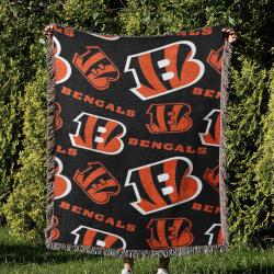 NFL Cincinnati Bengals Football Team Woven Tapestry Blanket Amazing Gift For Fans And Friends Home Decor CBW49