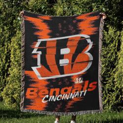 NFL Cincinnati Bengals Football Team Woven Tapestry Blanket Amazing Gift For Fans And Friends Home Decor CBW8