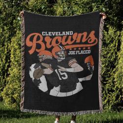NFL Cleveland Browns Football Team Woven Tapestry Blanket Amazing Gift For Fans And Friends Home Decor CBW1