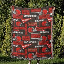 NFL Cleveland Browns Football Team Woven Tapestry Blanket Amazing Gift For Fans And Friends Home Decor CBW12