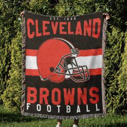 NFL Cleveland Browns Football Team Woven Tapestry Blanket Amazing Gift For Fans And Friends Home Decor CBW16