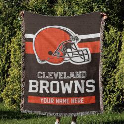 NFL Cleveland Browns Football Team Woven Tapestry Blanket Amazing Gift For Fans And Friends Home Decor CBW19