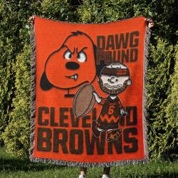 NFL Cleveland Browns Football Team Woven Tapestry Blanket Amazing Gift For Fans And Friends Home Decor CBW2