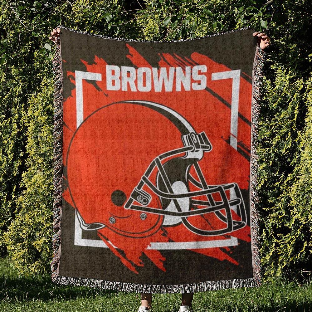 NFL Cleveland Browns Football Team Woven Tapestry Blanket Amazing Gift For Fans And Friends Home Decor CBW23