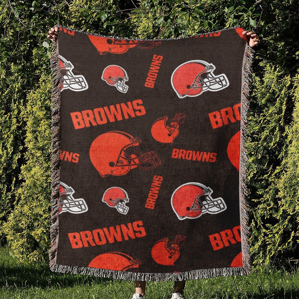 NFL Cleveland Browns Football Team Woven Tapestry Blanket Amazing Gift For Fans And Friends Home Decor CBW25